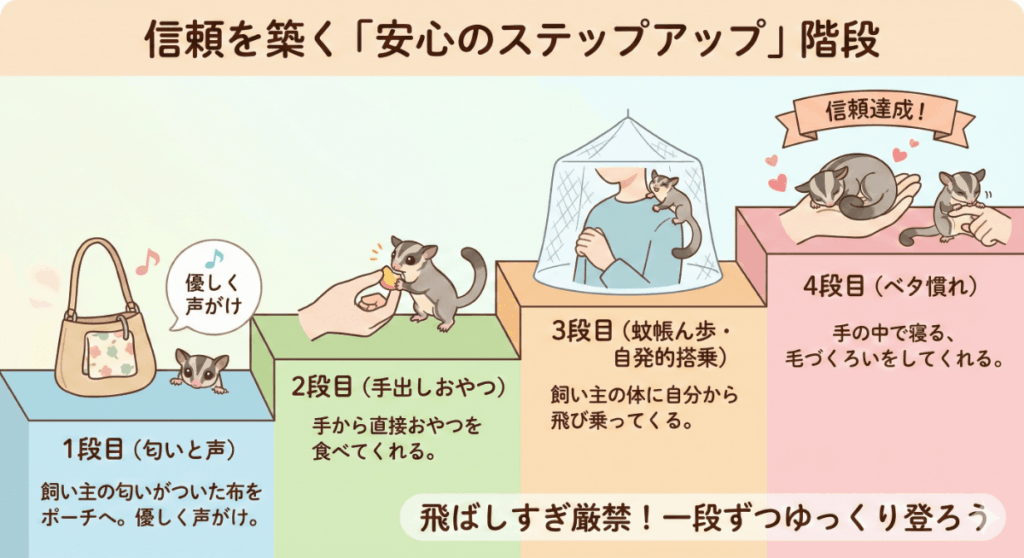 信頼を築く「安心のステップアップ」階段