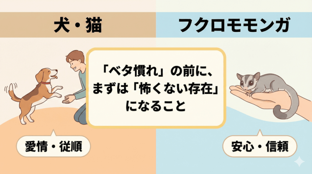 犬・猫との「懐く」の概念図