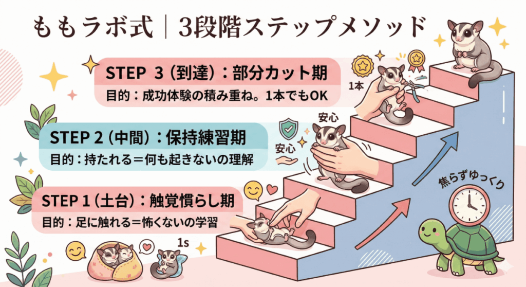 【全体像】ももラボ式|3段階ステップメソッド